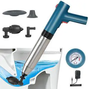 Electric Toilet Plunger, High Pressure Air Plunger for Bathroom, Splash-Free Drain Toilet Unclogger Auger, Heavy Duty Toilet Snake for Unclogging,One-Shot Clog Remover for Toilet&Shower Electric Toilet Plunger, High Pressure Air Plunger for Bathroom, Splash-Free Drain Toilet Unclogger Auger, Heavy Duty Toilet Snake for Unclogging,One-Shot Clog Remover for Toilet&Shower