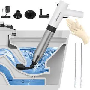 Electric Toilet Plunger,Unclog In One Shot,Remover For Bathroom,Kitchen Pipes Clog,High Pressure Air Plungers For Bathroom Heavy Duty Electric Toilet Plunger,Unclog In One Shot,Remover For Bathroom,Kitchen Pipes Clog,High Pressure Air Plungers For Bathroom Heavy Duty