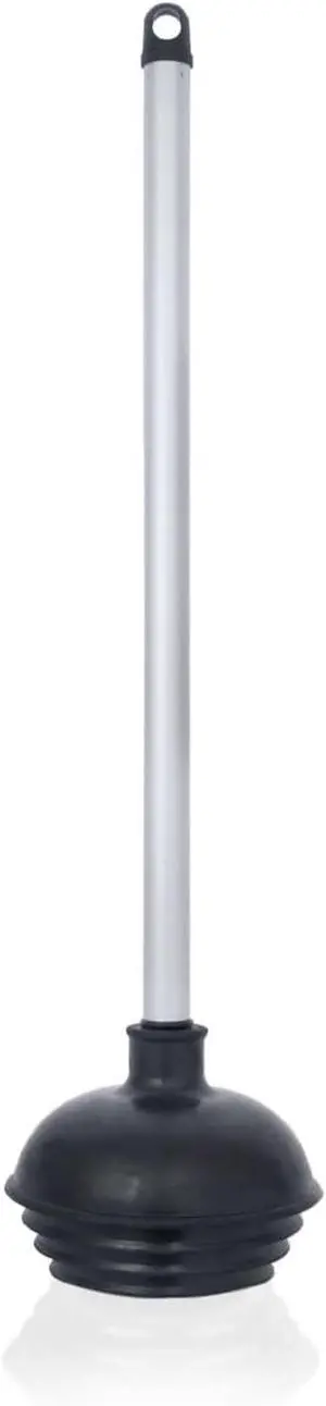 60166A Toilet Plunger with Patented All-Angle Design, Heavy-Duty Toilet Bowl Plunger with Aluminum Handle, Bathroom Necessity, Black, 1-Pack 60166A Toilet Plunger with Patented All-Angle Design, Heavy-Duty Toilet Bowl Plunger with Aluminum Handle, Bathroom Necessity, Black, 1-Pack