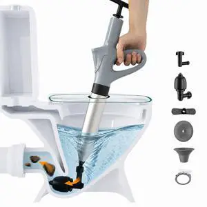 Toilet Plunger, High Pressure Air Toilet Unclogger, Heavy Duty for Bathroom Toilet Plunger, High Pressure Air Toilet Unclogger, Heavy Duty for Bathroom