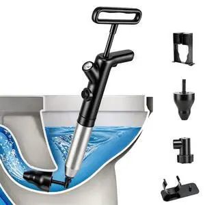 Toilet Plunger, High Pressure Toilet Plunger, Air Drain Blaster with Visual Barometer, Stainless Steel Drain Clog Remover Heavy Duty Plunger for Bathroom,Toilet, Kitchen, Floor Drain Toilet Plunger, High Pressure Toilet Plunger, Air Drain Blaster with Visual Barometer, Stainless Steel Drain Clog Remover Heavy Duty Plunger for Bathroom,Toilet, Kitchen, Floor Drain