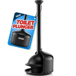 Toilet Plunger with Holder - Heavy Duty Bathroom Cleaning Tools Toilet Plunger with Holder - Heavy Duty Bathroom Cleaning Tools