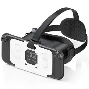 VR Headset Compatible with Nintendo Switch 2 (2025), Switch 2 Virtual Reality VR Glasses with Adjustable HD Lenses and Comfortable Head Strap, Labo VR Kit for Switch 2 Accessories, Black&White VR Headset Compatible with Nintendo Switch 2 (2025), Switch 2 Virtual Reality VR Glasses with Adjustable HD Lenses and Comfortable Head Strap, Labo VR Kit for Switch 2 Accessories, Black&White
