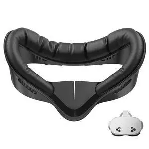Face Pad for Meta Quest 3S Facial Interface for Oculus Quest 3S Accessories Vr Face Cover Replacement with Sweet-Proof PU Leather Foam Cushion Black Face Pad for Meta Quest 3S Facial Interface for Oculus Quest 3S Accessories Vr Face Cover Replacement with Sweet-Proof PU Leather Foam Cushion Black