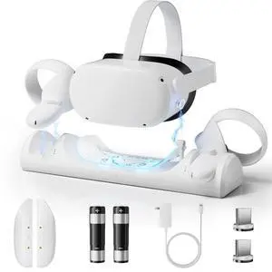 Magnetic Charging Dock for Meta Quest 2, Fast Charging Station LED VR Stand Magnetic Charging Dock for Meta Quest 2, Fast Charging Station LED VR Stand