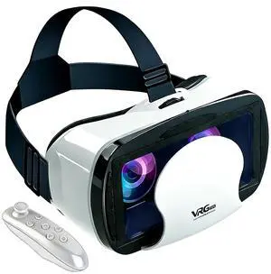 Virtual Reality Headset for Phone with Controller, 3D VR Glasses Adjustable VR Virtual Reality Goggles, Compatible 5.0-7.0 inch for iPhone & Android, for Movies GamesBlack Virtual Reality Headset for Phone with Controller, 3D VR Glasses Adjustable VR Virtual Reality Goggles, Compatible 5.0-7.0 inch for iPhone & Android, for Movies GamesBlack