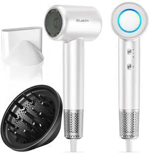 Upgrade Hair Dryer with Diffuser &Nozzle,High-Speed Ionic Blow Dryer, White Upgrade Hair Dryer with Diffuser &Nozzle,High-Speed Ionic Blow Dryer, White