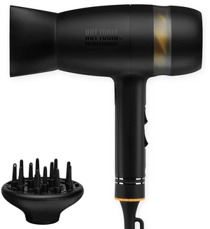 Hot Tools Pro Artist Black Gold Quietair Power Dryer, 1875 Watts | Quiet, Powerful Drying, 6 Heat/Speed Settings, Anti-Frizz for Smooth Finish, Concentrator, Diffuser, 9 Ft Cord Hot Tools Pro Artist Black Gold Quietair Power Dryer, 1875 Watts | Quiet, Powerful Drying, 6 Heat/Speed Settings, Anti-Frizz for Smooth Finish, Concentrator, Diffuser, 9 Ft Cord