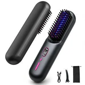Go Brush Pro Cordless Hair Straightener Brush 9600mAh Rechargeable Go Brush Pro Cordless Hair Straightener Brush 9600mAh Rechargeable