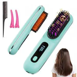 2026 Upgraded Cordless Straightening Brush, Go Brush Pro Hair Straightener Brush, MCH Fast Heating, 3 Temp Settings, 4000mAh Type-C Rechargeable Portable Travel Styling Tool (Blue) 2026 Upgraded Cordless Straightening Brush, Go Brush Pro Hair Straightener Brush, MCH Fast Heating, 3 Temp Settings, 4000mAh Type-C Rechargeable Portable Travel Styling Tool (Blue)