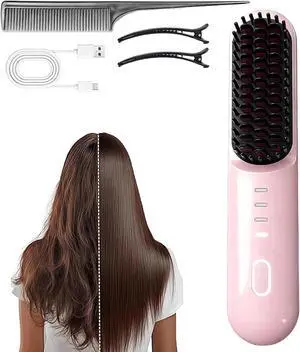 Go Brush Pro for Short Hair,4 Temperature Wireless Straight Hair Comb Go Brush Pro for Short Hair,4 Temperature Wireless Straight Hair Comb