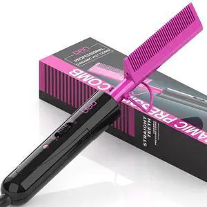 Dual Voltage Ceramic Hair Straightener and Styling Comb - For Lace Front Wigs, Black Hair, and More Dual Voltage Ceramic Hair Straightener and Styling Comb - For Lace Front Wigs, Black Hair, and More