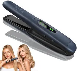 Cordless Hair Straightener, 1 Inch Portable Flat Iron Hair Straightener & Curler, Travel Hair Straighteners for Women, Titanium Floating Plates, Dual Voltage & 20S Fast Heat Up Includes Hair Clips Cordless Hair Straightener, 1 Inch Portable Flat Iron Hair Straightener & Curler, Travel Hair Straighteners for Women, Titanium Floating Plates, Dual Voltage & 20S Fast Heat Up Includes Hair Clips