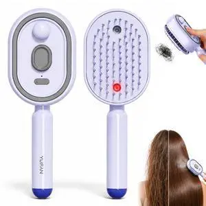 Electric Steam Brush for Hair, Electric Spray Air Cushion Comb for Women, Rechargeable Hair Straightener Brush, Improve Frizz, Smooth & Moisturize, for Both Long Short Hairs (Purple) Electric Steam Brush for Hair, Electric Spray Air Cushion Comb for Women, Rechargeable Hair Straightener Brush, Improve Frizz, Smooth & Moisturize, for Both Long Short Hairs (Purple)
