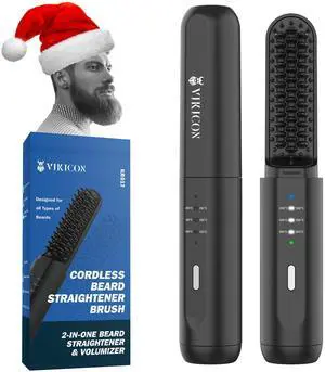 Beard Straightener for Men, 2-in-1 Heated Hair & Beard Comb Beard Straightener for Men, 2-in-1 Heated Hair & Beard Comb