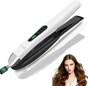 Cordless Hair Straightener, Portable Mini Flat Iron Hair Straightener for Travel, 20s Fast Heating, 5000mAh USB-C Rechargeable, Dual Voltage Hair Straighteners and Curlers 2 in 1 for Women Cordless Hair Straightener, Portable Mini Flat Iron Hair Straightener for Travel, 20s Fast Heating, 5000mAh USB-C Rechargeable, Dual Voltage Hair Straighteners and Curlers 2 in 1 for Women