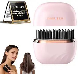 Mini Hair Straightener Portable 2026 Cordless Curling Iron Small Flat Steam Hair Straightener Brush Travel Hot Styling Tools for Women Wireless Tiny Ceramic Hairdressing Comb Size Mini Hair Straightener Portable 2026 Cordless Curling Iron Small Flat Steam Hair Straightener Brush Travel Hot Styling Tools for Women Wireless Tiny Ceramic Hairdressing Comb Size