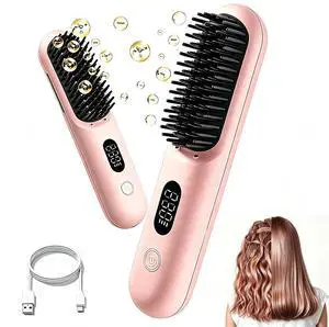 Porta Cordless Hair Straightener Brush,Upgraded 230 446°F 9600mAH Capacity Porta Cordless Hair Straightener Brush,Upgraded 230 446°F 9600mAH Capacity