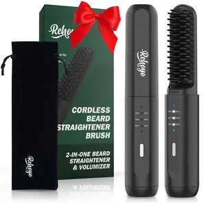 Cordless Beard Straightener for Men, Heated Beard Brush For Travel & Home Cordless Beard Straightener for Men, Heated Beard Brush For Travel & Home