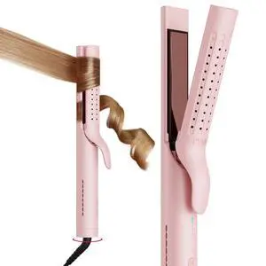 Airflow 2.0 Curling Iron Flat Iron - Hair Straightener and Curler 2 in 1, 1.25 Inch Curling Wand for Long Short Hair, Dual Voltage for Travel, 54 Million Ionic, Anti-Tangle, 5 Temps, Pink Airflow 2.0 Curling Iron Flat Iron - Hair Straightener and Curler 2 in 1, 1.25 Inch Curling Wand for Long Short Hair, Dual Voltage for Travel, 54 Million Ionic, Anti-Tangle, 5 Temps, Pink