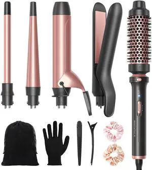 5 in 1 Curling Iron with Thermal Brush,Flat Iron,Versatile Styling 5 in 1 Curling Iron with Thermal Brush,Flat Iron,Versatile Styling