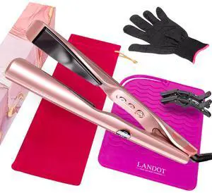 2 in 1 Hair Straightener and Curler, 1" Twist Flat Iron Dual Voltage 2 in 1 Hair Straightener and Curler, 1" Twist Flat Iron Dual Voltage