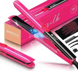 500 Degree High Temp Professional Hair Straightener1 Inch Ceramic Flat Iron 2 in 1 Hair Straightener and CurlerPlasma Flat Iron Get Frizz-Free Dual Voltage for Travel UsingHot Pink 500 Degree High Temp Professional Hair Straightener1 Inch Ceramic Flat Iron 2 in 1 Hair Straightener and CurlerPlasma Flat Iron Get Frizz-Free Dual Voltage for Travel UsingHot Pink