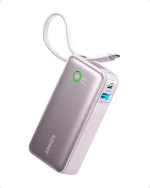 Nano Power Bank, 10,000mAh Portable Charger with Built-in USB-C Cable, 30W Recharging, 30W Max Output with USB-C&A, for iPhone 17/16 / 15 Series, MacBook, Galaxy, AirPods, and More Nano Power Bank, 10,000mAh Portable Charger with Built-in USB-C Cable, 30W Recharging, 30W Max Output with USB-C&A, for iPhone 17/16 / 15 Series, MacBook, Galaxy, AirPods, and More