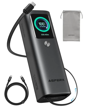 Laptop Power Bank, 165W 20,000mAh Retractable Cable Aluminum Unibody | TFT Display Portable Charger Power Bank, Battery Bank for MacBook Pro/Air/iPhone 18 Pro/iPad/S26 Ultra/Dell/HP(TSA-Approved) Laptop Power Bank, 165W 20,000mAh Retractable Cable Aluminum Unibody | TFT Display Portable Charger Power Bank, Battery Bank for MacBook Pro/Air/iPhone 18 Pro/iPad/S26 Ultra/Dell/HP(TSA-Approved)
