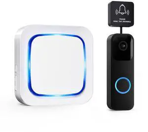 Wireless Doorbell Chime - Compatible with Blink Video Doorbell (2023 release) and Blink Video Doorbell (newest model), 58 Melodies & 5 Volume Levels (1 Video Doorbell Extender 1 Receiver Wireless Doorbell Chime - Compatible with Blink Video Doorbell (2023 release) and Blink Video Doorbell (newest model), 58 Melodies & 5 Volume Levels (1 Video Doorbell Extender 1 Receiver