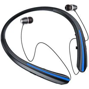 Neckband Retractable Bluetooth Headphones 2026 Upgrade - Wireless Headset with Mic, IPX5 Sweatproof Retractable Earbuds, Dual Device, 22H Playtime Noise Cancelling Stereo Earphones (Black Blue) Neckband Retractable Bluetooth Headphones 2026 Upgrade - Wireless Headset with Mic, IPX5 Sweatproof Retractable Earbuds, Dual Device, 22H Playtime Noise Cancelling Stereo Earphones (Black Blue)