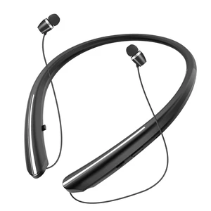Bluetooth 5.0 Neckband Bluetooth Headphone, Sweat Resistant Noise Cancelling Stereo Headphones, and Retractable Ear Tips for Music, Conference, Videos (Black) Bluetooth 5.0 Neckband Bluetooth Headphone, Sweat Resistant Noise Cancelling Stereo Headphones, and Retractable Ear Tips for Music, Conference, Videos (Black)