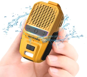 Clip on Bluetooth Speaker Wearable Waterproof Speaker with Mic Flashlight/RGB/Portable Speakers/ENC Built-in Mic/Hands-Free Music/Calls/Work/Warehouse/Garden/Dog walking/Cycling/Men gift Clip on Bluetooth Speaker Wearable Waterproof Speaker with Mic Flashlight/RGB/Portable Speakers/ENC Built-in Mic/Hands-Free Music/Calls/Work/Warehouse/Garden/Dog walking/Cycling/Men gift