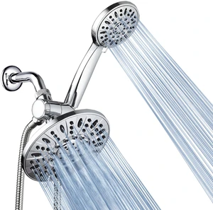 7" Premium High Pressure 3-Way Rainfall Combo for The Best of Both Worlds - Enjoy Luxurious Rain Showerhead and 6-Setting Hand Held Shower Separately or Together - Chrome Finish - 3328 7" Premium High Pressure 3-Way Rainfall Combo for The Best of Both Worlds - Enjoy Luxurious Rain Showerhead and 6-Setting Hand Held Shower Separately or Together - Chrome Finish - 3328