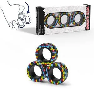 Magnetic Rings Fidget Toy Set, Idea ADHD Fidget Toys, Adult Fidget Magnets Spinner Rings for Anxiety Relief Therapy, Fidget Pack Great Gift for Adults Teens Kids Easter Basket Stuffers (3PCS) Magnetic Rings Fidget Toy Set, Idea ADHD Fidget Toys, Adult Fidget Magnets Spinner Rings for Anxiety Relief Therapy, Fidget Pack Great Gift for Adults Teens Kids Easter Basket Stuffers (3PCS)