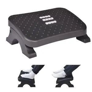 Under Desk Footrest, Ergonomic Foot Stool with Massage Rollers Max-Load 120Lbs Desk Leg Rest Pain Relief for Home Office Work Under Desk Footrest, Ergonomic Foot Stool with Massage Rollers Max-Load 120Lbs Desk Leg Rest Pain Relief for Home Office Work