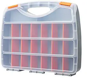 Hardware Storage Box Tools Organizer Container with Handle and Clear Lid, 21 Adjustable Compartments and 2 Fixed Sections,Perfect for Screws,Nuts, Bolts and Small Parts,15"L x 12.9"W x 2.9"H Hardware Storage Box Tools Organizer Container with Handle and Clear Lid, 21 Adjustable Compartments and 2 Fixed Sections,Perfect for Screws,Nuts, Bolts and Small Parts,15"L x 12.9"W x 2.9"H