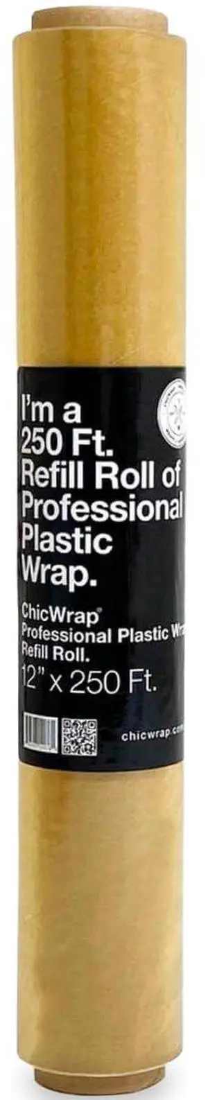 Professional Grade Plastic Wrap Refill Roll - 12 Inch X 250 Feet - Professional Grade Plastic Wrap - BPA Free and Kosher Certified - Reduces Waste & Saves Money Professional Grade Plastic Wrap Refill Roll - 12 Inch X 250 Feet - Professional Grade Plastic Wrap - BPA Free and Kosher Certified - Reduces Waste & Saves Money