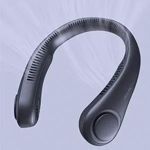 Portable Neck Fan, Hands Free Bladeless Fan, 5 Speeds, 4000 mAh | Battery Operated Wearable Personal Fan, Twistable, Rechargeable Travel Essentials, Gifts for Women Men-Blue Portable Neck Fan, Hands Free Bladeless Fan, 5 Speeds, 4000 mAh | Battery Operated Wearable Personal Fan, Twistable, Rechargeable Travel Essentials, Gifts for Women Men-Blue