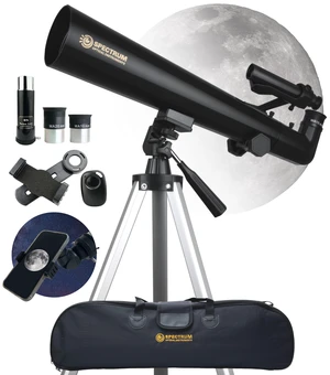 SpectrumOI TourStar 80 AZ Telescope for Adults Astronomy Gifts, Professional Telescope Premium Refractor 80mm Aperture 500mm Focal Length with Carry Bag and Phone Holder SpectrumOI TourStar 80 AZ Telescope for Adults Astronomy Gifts, Professional Telescope Premium Refractor 80mm Aperture 500mm Focal Length with Carry Bag and Phone Holder