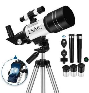 Telescope for Kids & Beginners, 70mm Aperture Portable Telescopes with 3 Eyepieces, Height Adjustable Tripod & Phone Adapter & Remote Control Gift for Christmas Telescope for Kids & Beginners, 70mm Aperture Portable Telescopes with 3 Eyepieces, Height Adjustable Tripod & Phone Adapter & Remote Control Gift for Christmas
