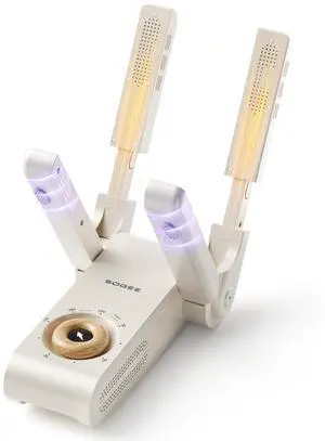 Boot Dryer, Shoe Dryer for Work Boots and Gloves, 4 Tubes with Timer, Rose Salt Remove Odor, Quiet Portable Shoe Dehumidifier, Suitable for Ski Boots, Shoes, Gloves, Socks & Hats, Ivory, SH01A Boot Dryer, Shoe Dryer for Work Boots and Gloves, 4 Tubes with Timer, Rose Salt Remove Odor, Quiet Portable Shoe Dehumidifier, Suitable for Ski Boots, Shoes, Gloves, Socks & Hats, Ivory, SH01A