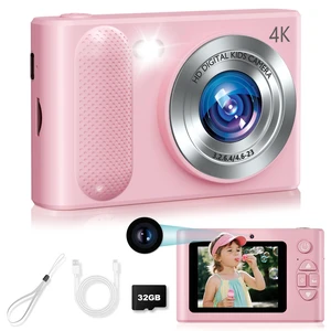 Digital Camera,48MP Kids Camera 1080P Dual Lens Cmopact Camera with Fill Light,Portable Camera with 32GB SD Card,Small Digital Camera for Kids Teens Boys and Girls,Pink Digital Camera,48MP Kids Camera 1080P Dual Lens Cmopact Camera with Fill Light,Portable Camera with 32GB SD Card,Small Digital Camera for Kids Teens Boys and Girls,Pink