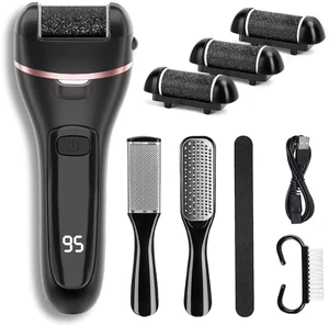 Electric Callus Remover for Feet with 3 Roller Heads 2 Speed Rechargeable Waterproof Foot File Perfect for Dead Hard Cracked Dry Skin Electric Callus Remover for Feet with 3 Roller Heads 2 Speed Rechargeable Waterproof Foot File Perfect for Dead Hard Cracked Dry Skin