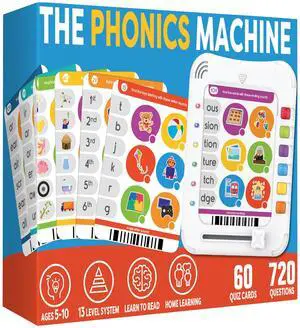 Phonics Machine Learning Pad - Electronic Reading Game for Kids Age 5-11 - Learn to Read with 720 Phonic and Letter Sound Questions Phonics Machine Learning Pad - Electronic Reading Game for Kids Age 5-11 - Learn to Read with 720 Phonic and Letter Sound Questions