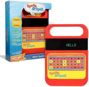 Speak & Spell Electronic Game - Educational Learning Toy, Spelling Games, 80s Retro Handheld Arcade, Autism Toys, Activity for Boys, Girls, Toddler, Ages 7+ Speak & Spell Electronic Game - Educational Learning Toy, Spelling Games, 80s Retro Handheld Arcade, Autism Toys, Activity for Boys, Girls, Toddler, Ages 7+