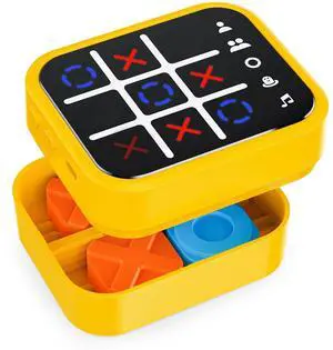 Rechargeable Tic Tac Toe Game Box with 5 Fun Brain Memory Games, Electronic Touchscreen Handheld Game, Portable Digital Puzzle Board Travel Toy, Gifts Choice for Kids and Adults(Yellow) Rechargeable Tic Tac Toe Game Box with 5 Fun Brain Memory Games, Electronic Touchscreen Handheld Game, Portable Digital Puzzle Board Travel Toy, Gifts Choice for Kids and Adults(Yellow)