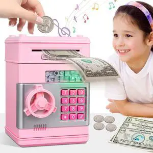 Kids Piggy Bank for Girls - Toys for 5 6 7 8 9 10 Year Old Girl Birthday Gifts - Electronic Piggy Bank ATM Machine Money Safe for Kids Toys Age 6-8-10 Kids Piggy Bank for Girls - Toys for 5 6 7 8 9 10 Year Old Girl Birthday Gifts - Electronic Piggy Bank ATM Machine Money Safe for Kids Toys Age 6-8-10