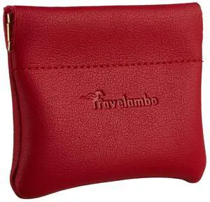 Leather Squeeze Coin Purse Pouch Change Holder For Men & Women (Access Red Classic) Leather Squeeze Coin Purse Pouch Change Holder For Men & Women (Access Red Classic)