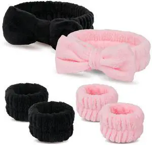 Spa Headband and Wristbands for Face Washing Spa Headband and Wristbands for Face Washing